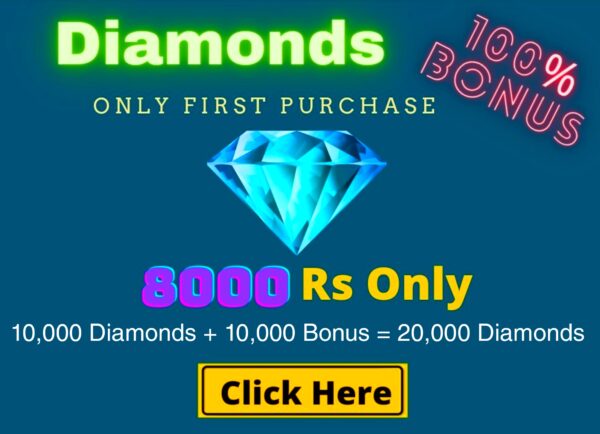 Top Up 10,000 Diamonds + 10,000 Bonus = 20,000 💎