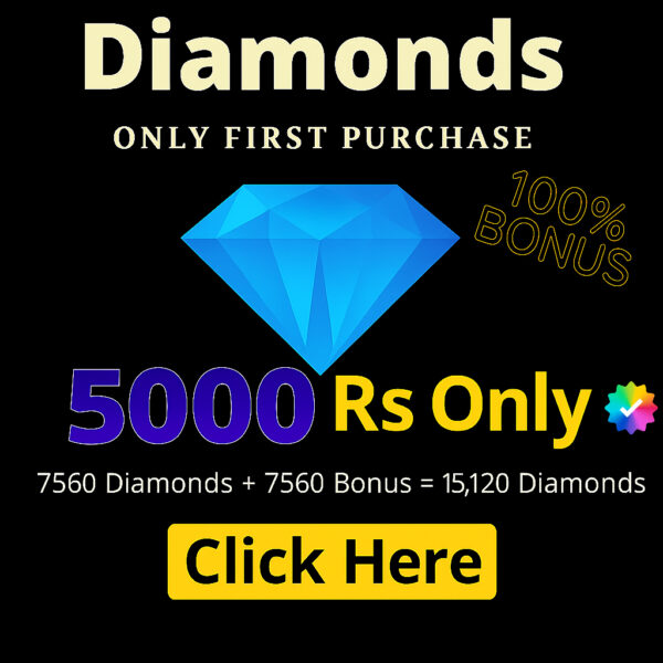 Top Up 7560 Diamond + 7560 Bonus  =   15,120 💎